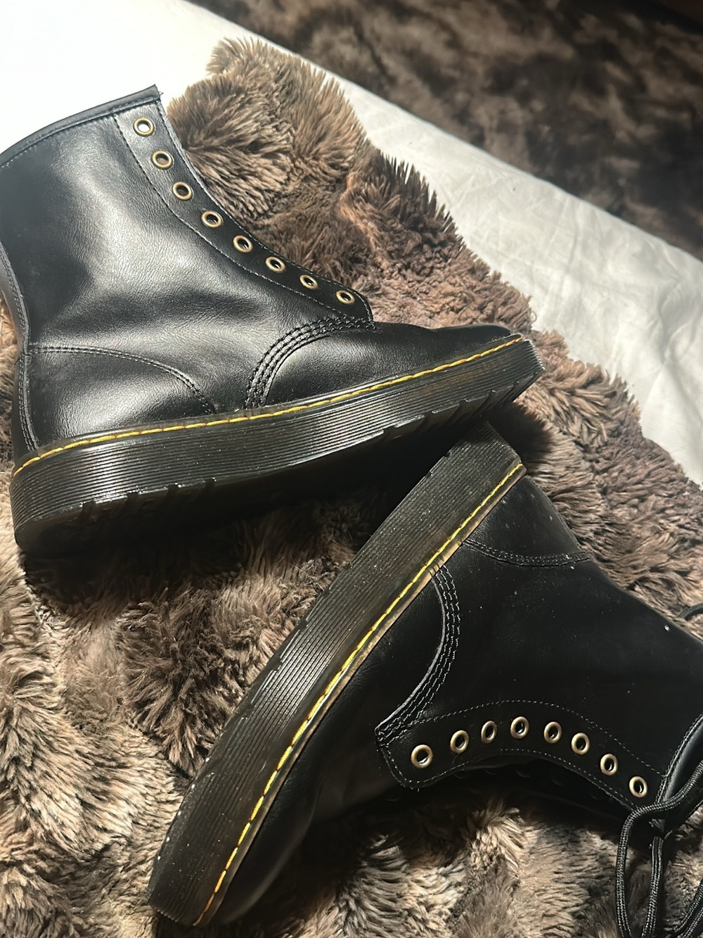 Dr. Martens Black Leather Lace-Up Boots